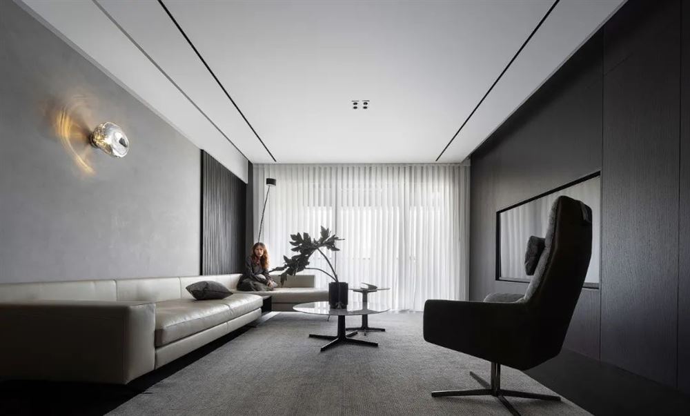 清远装修公司现代高级灰风格室内装修效果图-清远天悦湾花园166平米