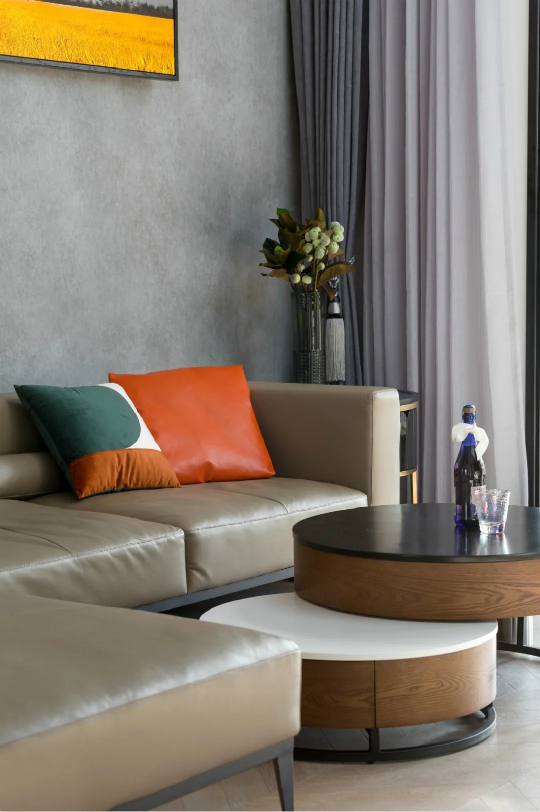 装修案例现代风格复式装修效果图-客厅沙发